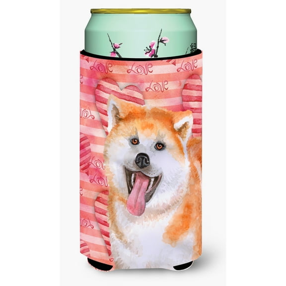 Carolines Treasures BB9790TBC Akita Love Tall Boy Beverage Insulator Hugger  Tall Boy multicolor