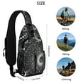 thumbnail image 4 of Gothic Steampunk Sling Bag with Celestial Starburst, Moon and Constellation Elements, Lightweight Crossbody Backpack, Adjustable Shoulder Strap, Multiple Compartments for Daily Use, 4 of 4