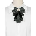 thumbnail image 4 of INSPIRE CHIC Women's Bow Ties Polka Dots Ribbon Shirt Collar Decoration Brooch Pin Black, 4 of 4