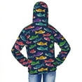 thumbnail image 4 of Cauagu Colorful Carp Streamer 1 Print Sun Protection Jacket for Teen,Full-Zipper Long Sleeve Sun Shirts with Pockets UV Hoodie Shirts Outdoor Athletic Jacket-Medium, 4 of 7