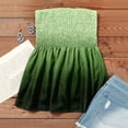 thumbnail image 5 of Womens Tube Tops Strapless Tops Backless Tank Tops Smocked Ruffled Shirt, 5 of 5