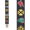 thumbnail image 2 of Suspender Store Novelty Train Suspenders - 1.5-Inch Wide Elastic - X-Back - Gator Clip - 3 Sizes, 2 of 4