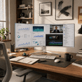thumbnail image 5 of Deco Gear 49" White Curved Ultrawide Monitor, 5120×1440, 120Hz, 1ms MPRT, 32:9, HDR, Adaptive Sync, USB-C, HDMI, DisplayPort, Built-in Speakers, PIP/PBP, White Design, 5 of 11