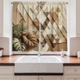 thumbnail image 2 of Ambesonne Monstera Kitchen Curtains, Scandinavian Boho Style, 55"x30", Pale Reseda Green Cocoa, 2 of 3
