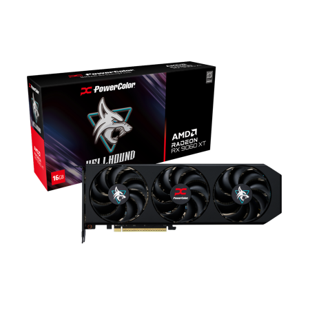 PowerColor Hellhound AMD Radeon RX 9060 XT 16GB GDDR6 「Hellhound」シリーズ RX9060XT 16G-L/OC