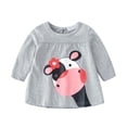 thumbnail image 3 of WOYY Little Girl Cartoon Cow Print Pajama Set Long Sleeve Top and Pants Sleepwear Outfits, 3 of 8