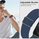 thumbnail image 4 of Bandas elásticas de nailon Solo Loop compatibles con Apple Watch 45 mm, 41 mm, 44 mm, 40 mm, 42 mm, 38 mm, correa para Iwatch Series 7/6/5/4/3/2/1 Se, paquete de 3 Q 38 negro, 4 of 5