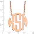 thumbnail image 2 of Custom Personalized SS/Rose-plated Medium Block Letter Circle Monogram Necklace SS/Rose Plated: Jewelry by Sweet Pea - Made in USA, 2 of 5