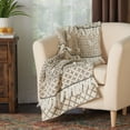 thumbnail image 2 of Nourison Throw Ornate Natural Decorative Throw Blanket, 50" x 60", 2 of 2
