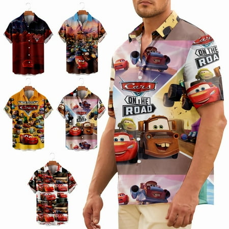 

Family Matching Short Sleeve Button Down Shirts Comfortable Polyester Clothing Apparel for Men Women