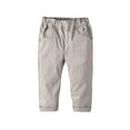 thumbnail image 4 of Cethrio Kids Boys Dress Pants, Casual Elastic Waist Formal School Uniforms Pants Gray Size 3-4T, 4 of 4