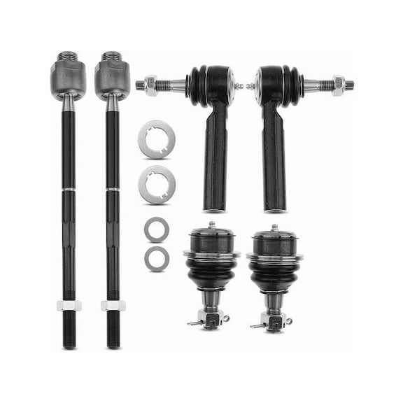 Front Ball Joint and Tie Rod End Kit 6 - Compatible with 2007 - 2013 Chevy Silverado 1500 2008 2009 2010 2011 2012