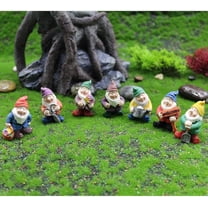 Fairy Garden Accessories, 7 Pcs Mini Gnomes Statue Kit for Flower Pot Yard Home Decor