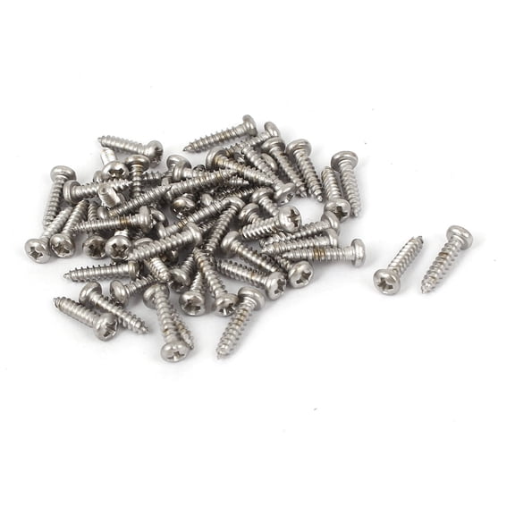 M2.2x9.5mm Stainless Steel  Round Pan Head Self Tapping Screws 50pcs
