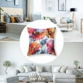 thumbnail image 5 of Bright Floral Pink Rose Colourful Throw Pillow Covers Watercolor Rose Peony Flower Accent Pillow Japanese Asian Style Pillows FarmhouseSofa Pillow Cover for Sofa, 5 of 7