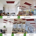 thumbnail image 6 of Vintage Dark Red Magnetic Fluorescent Light Covers for Ceiling Lights 2x4Ft, Farmhouse Retro Solid Color Linen Texture Office Classroom Kitchen Drop Ceiling Light Covers Filters Shade Panel 4 Packs, 6 of 9