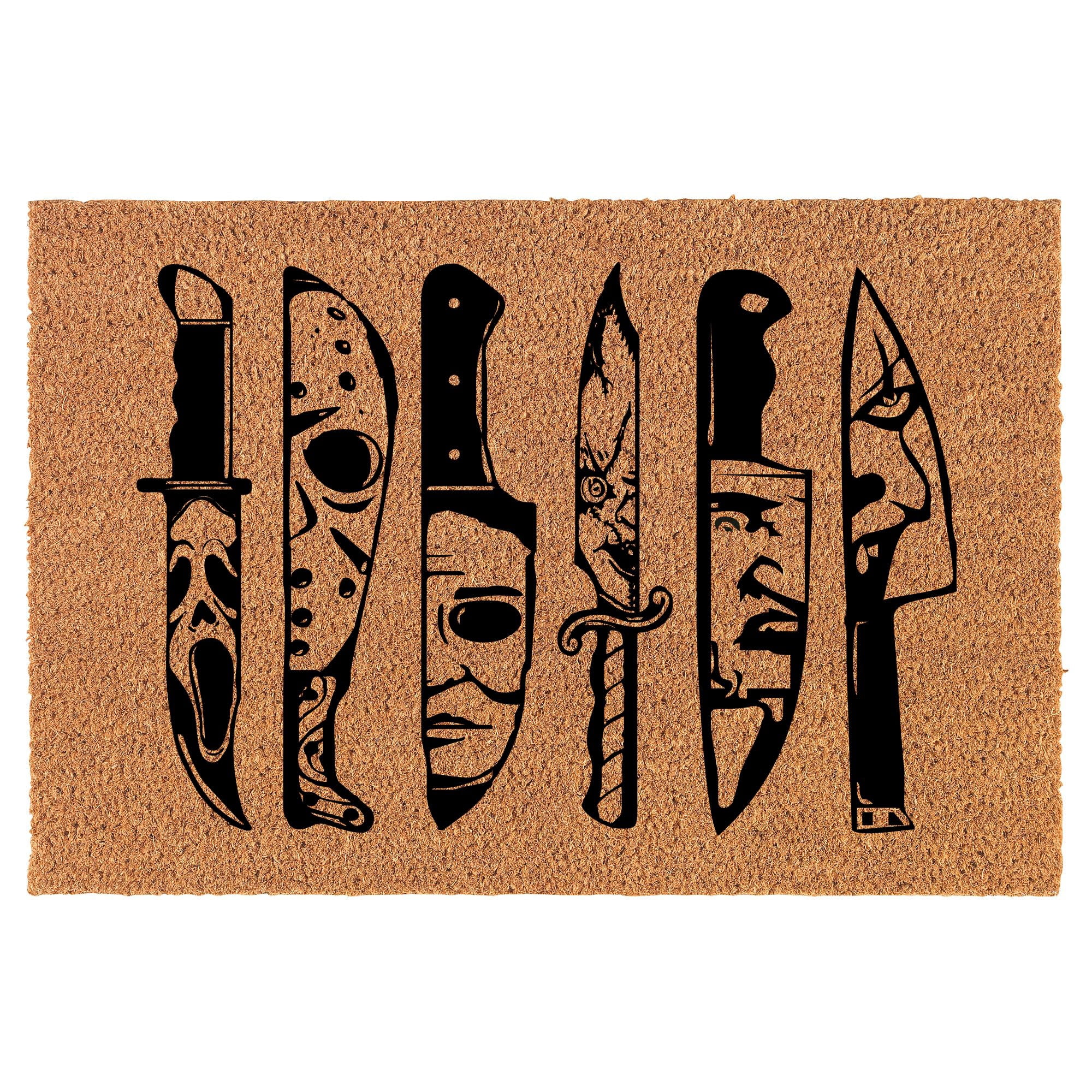 'Welcome' Halloween Doormat With Bat Design - 24'x16', Natural Coco Coir, Anti-Slip Backing - View #13