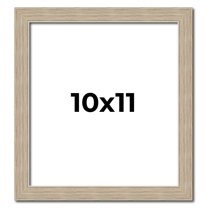 10x11 Frame Grey Solid Wood Picture Frame Width 1 Inches | Interior Frame Depth 0.5 Inches |