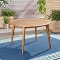 thumbnail image 3 of GDF Studio Wentworth Outdoor Acacia Wood Circular Round Dining Table Teak, 4 Person, 3 of 9