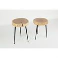 thumbnail image 2 of Jofran Global Archive Flat-Pack Wood and Iron Accent Tables (Set of 2), 2 of 5