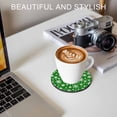 thumbnail image 6 of Christmas Snowflakes Coasters Set of 2, Absorbent Coasters for Drinks, Xmas Winter Watercolor Green Coaster for Desk Coffee Table Protection, Home Decor House Warming Gifts 4", 6 of 8