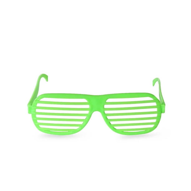 Matsuzay Gafas de sol con persiana para niños, gafas de moda Retro, accesorios para disfraces, decoración de Club, accesorios para gafas para Kits de decoración para fiestas Verde