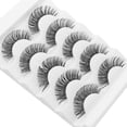 thumbnail image 2 of DSLONG Cat Eye Lashes Looks Like Eyelash Extensions, Russian Strip Lashes Clear Band Natural Look Wispy Lashes, D Curl Volume Cross Multi layered Invisible Band Eyelashes (03B) C63, 2 of 3