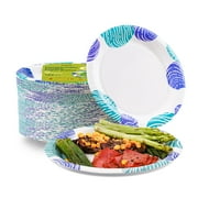 Katbite 9-inch Compostable Paper Plates, Biodegradable, 125-Count