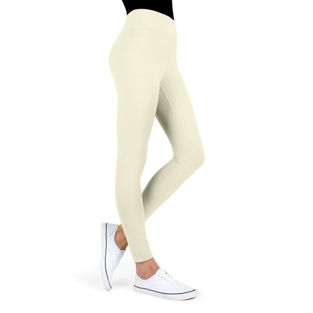 MeMoi - MeMoi Cotton-Blend Yoga Pants Large/X-Large / Ivory - Walmart ...