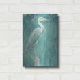thumbnail image 3 of Luxe Metal Art 'Coastal Egret I Dark' by Sue Schlabach, Metal Wall Art, 12"x16", 3 of 9