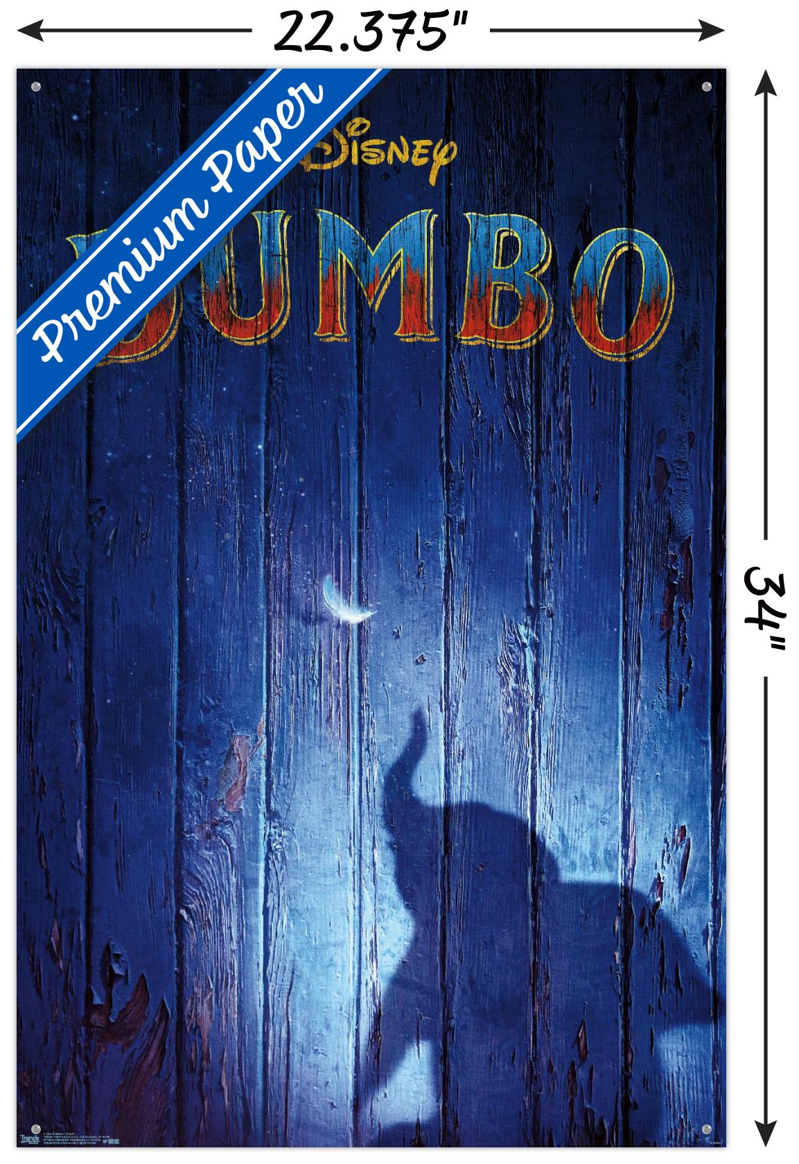 Disney Dumbo - Teaser Wall Poster with Push Pins, 22.375" x 34"