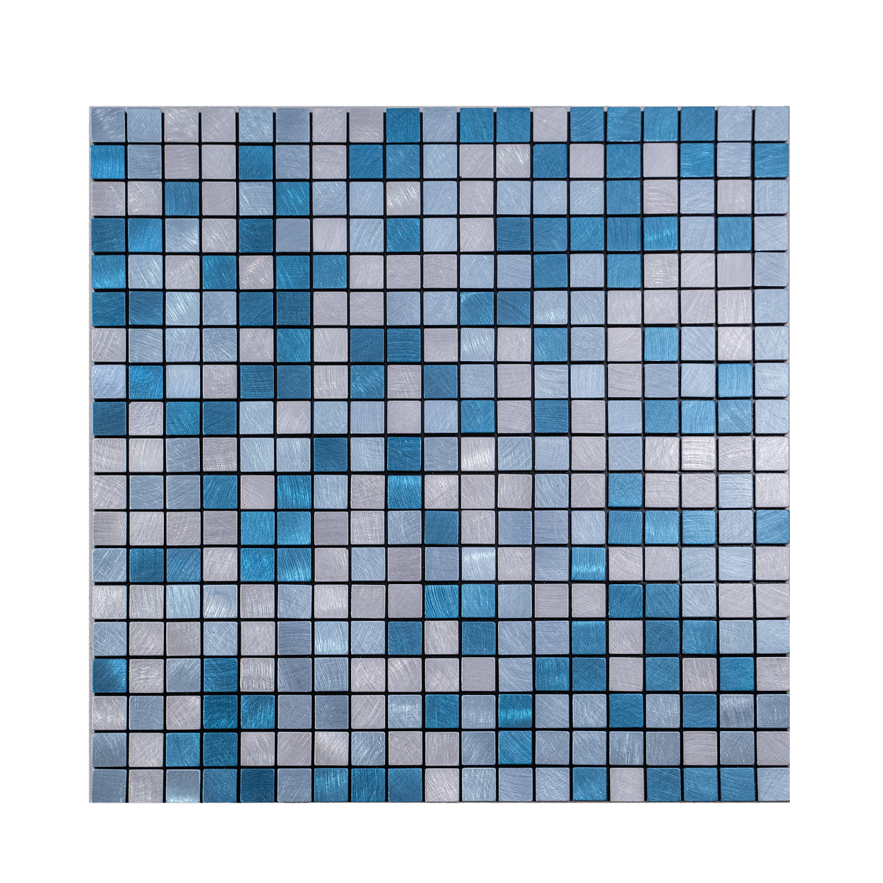 Blue peel and stick aluminum backsplash wall tiles self adhesive aluminum tiles (10-sheet)