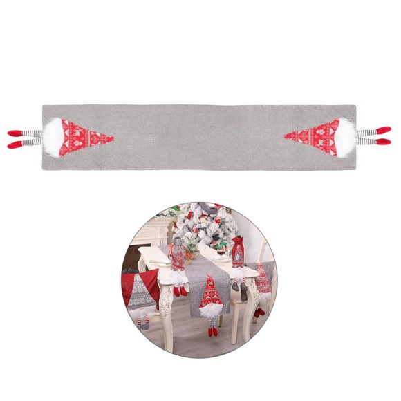 Santa Claus Table Runner Tapis Nappe Forêt Homme Table Drapeau Tapisserie pour Mariage Dîner Fête Nouvel An Festival Bureau Ornement 215*33.5cm