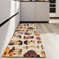 thumbnail image 4 of Brown Mushroom Label Light Pattern Kitchen Rug Mat,Kitchen Runner Rugs Non Skid Washable,Decorative Kitchen Floor Mats for Kitchen,Sink,Laundry,17"X47", 4 of 5