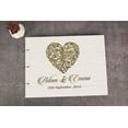 thumbnail image 4 of Darling Souvenir Personalized Engraved Laser Cut Wedding Guest Book Wooden Cover Sign-in Book Registry Guestbook Scrapbook-G9, 4 of 7