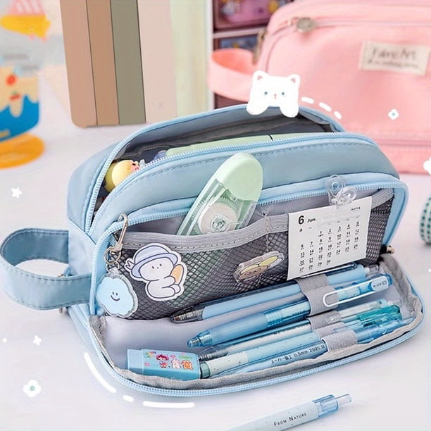 Bolsa De Papelería, Estuche Para Lápices, Estuche Para Lápices De Gran Capacidad, Estuche Para Lápices De Mano, Caja De Papelería, Cosméticos, Regalos Portátiles, Adecuado Para La Oficina, Escuela, Ju