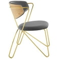 thumbnail image 2 of Modway Prevail Gold Stainless Steel Dining and Accent Performance Velvet Chair in Gold Gray, 2 of 6