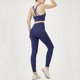 thumbnail image 1 of Nuevo Conjunto de Yoga de nailon, chándal para mujer, Fitness, gimnasio, Sujetador deportivo de dos piezas, mallas, ropa deportiva, transpirable, 1 of 5