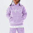 thumbnail image 4 of Mercatoo Girls Oversized Heart Hoodies Fall Winter Trendy Pullover Hoodie Pocket Personalized Graphic 𝐇ooded Sweatshirts, 4 of 5