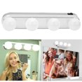 thumbnail image 1 of Mirror Light Creative 3 Suction Cups 4 Bulbs Mirror Light Bulb Makeup Light, 1 of 10