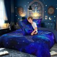 thumbnail image 4 of meiyoeat Space Shark Full Size Comforter Sets for Kids Boys Girls, Dreamy Galaxy Star Animal Bedding Comforter Set, Navy, Blue Reversible, 3 Pieces, 1 Comforter and 2 Pillowcases, 4 of 6