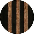 thumbnail image 1 of Ahgly Company Indoor Round Abstract Brown Modern Area Rugs, 4' Round, 1 of 4