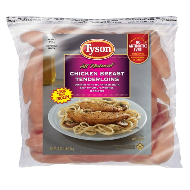 Tyson® Boneless Skinless Chicken Breast Tenderloins, 3 lb. (Frozen
