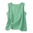 thumbnail image 3 of Wlynlyn Plaid Tank Tops for Women Scoop Neck Loose Casual Comfy Crop Cami Tops Basic Summer Fashion Sleeveless Shirts, 3 of 10