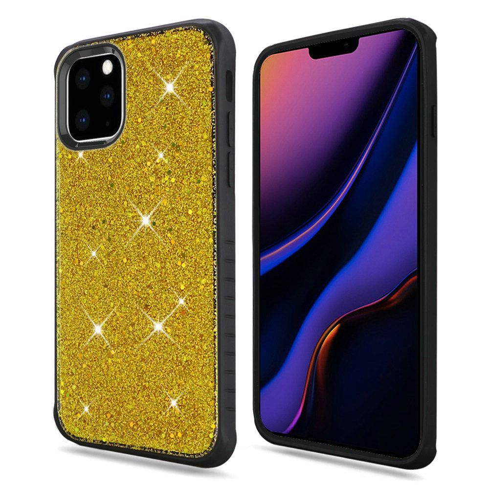 For Apple Iphone 11 Pro Xi 5 8 Slim Solid Color Hybrid With Full Frozen Crude Glitter Neon Green Walmart Com