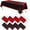 Black and Red, variant on 8Pack Disposable Plastic Tablecloths and Satin Table Runner White and Royal Blue Dot Tablecloth Blue Satin Table Runner for Wedding Birthday Baby Shower Anniversary Christmas New Year Party Supplies