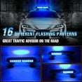 Afurkuot Blue LED Strobe STF9 Light for Trucks, Car Roof Blue Flashing