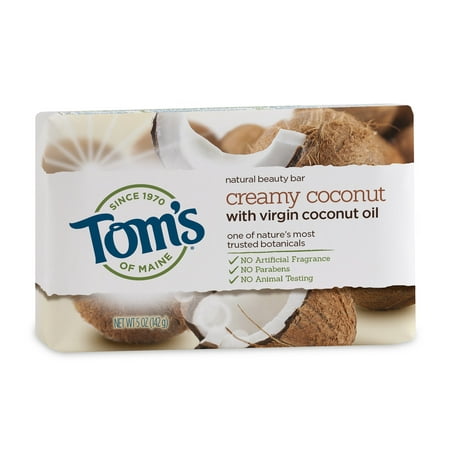 (3 pack) Tom's of Maine Beauty Bar Soaps, Coconut, 5 (Best Natural Soap For Men)