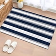 thumbnail image 2 of Area Rugs 2x3,Simple Blue Grey White Stripes Non Slip Washable Rug Indoor Carpet Soft Floor Rugs for Home Living Room Bedroom Dining Room Office, 2 of 9