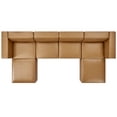 thumbnail image 3 of Sectional Sofa Set, Faux Vegan Leather, Tan, Modern Contemporary Urban Design, Living Lounge Room Hotel Lobby Hospitality, 3 of 10